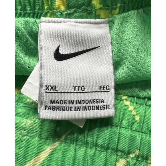 Nike Swim Trunks Mens 2XL Digi Swoosh Ombre Electric Algae Green Neon Retro 80s - Picture 7 of 8